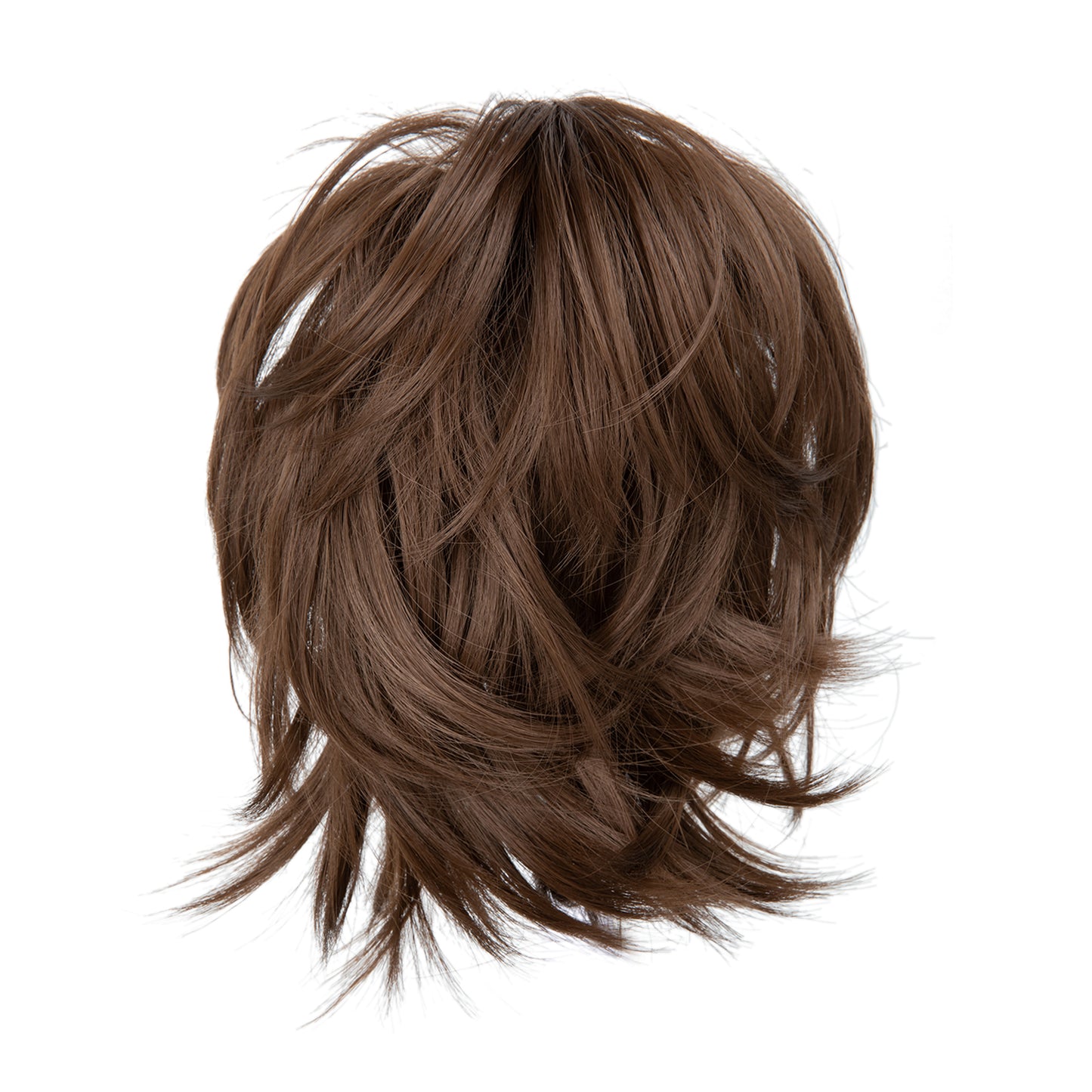 DIY Messy Claw Clip Short Ponytail Wig Medium Brown