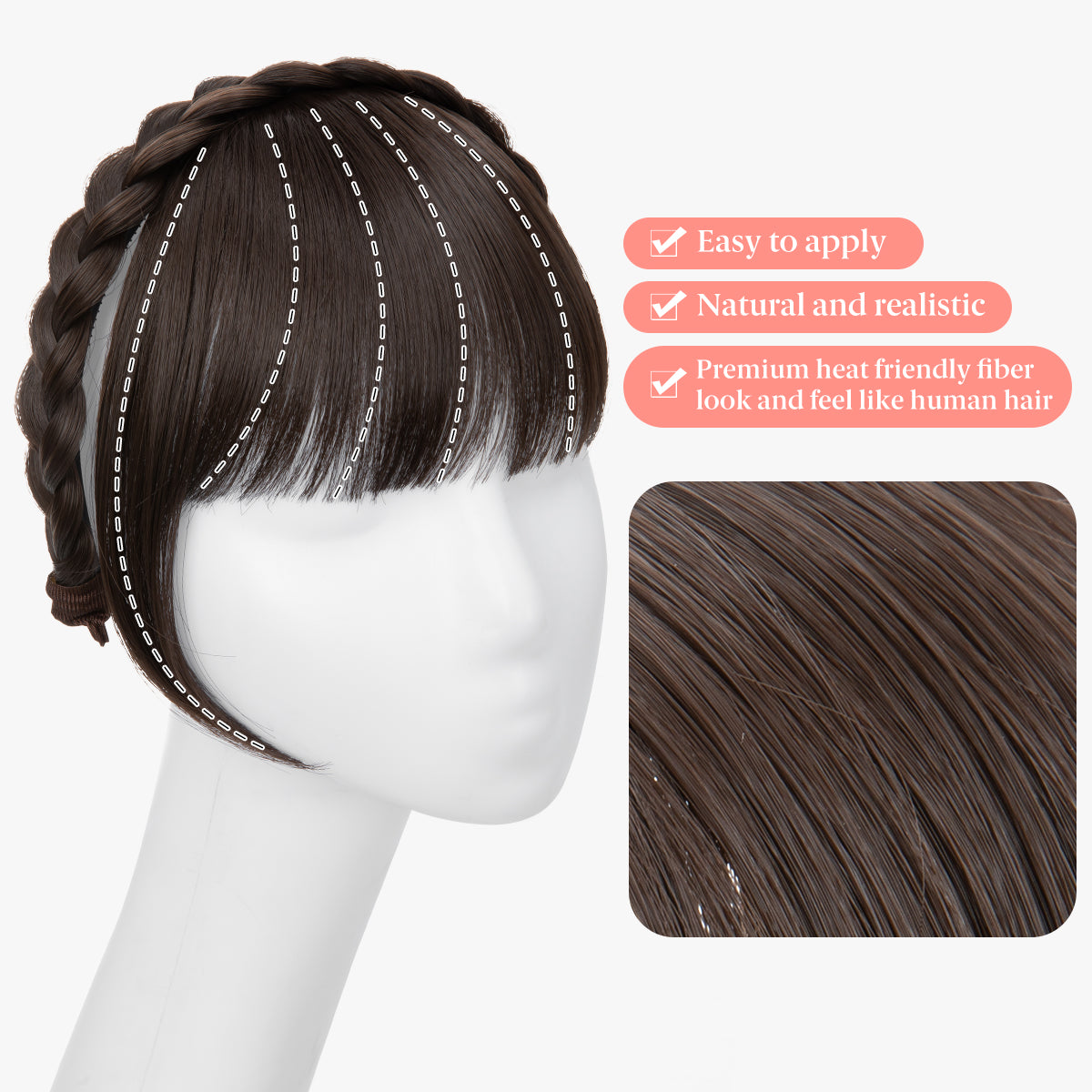 Front Bangs & Sideburns Wig Accessories