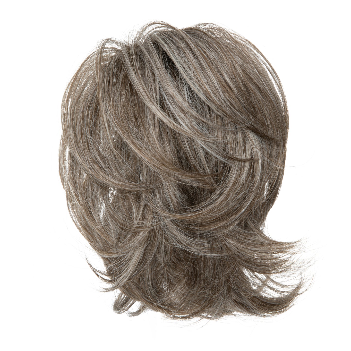 DIY Messy Claw Clip Short Ponytail Wig Ash Grey