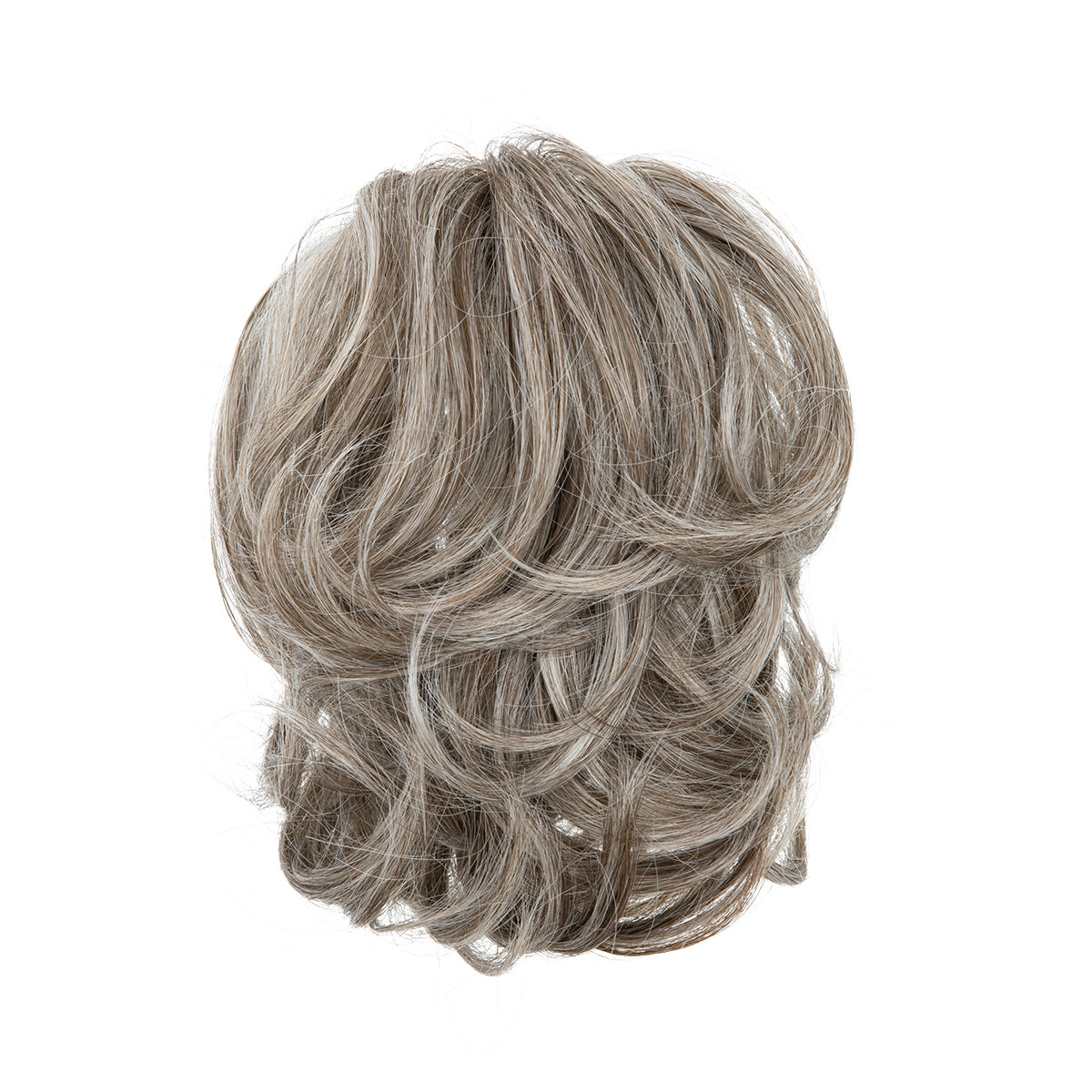 Messy Wavy Short Ponytail Ash Grey