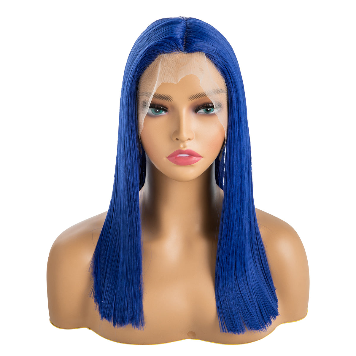 Short Straight Forehead Lace Front Bob Wig