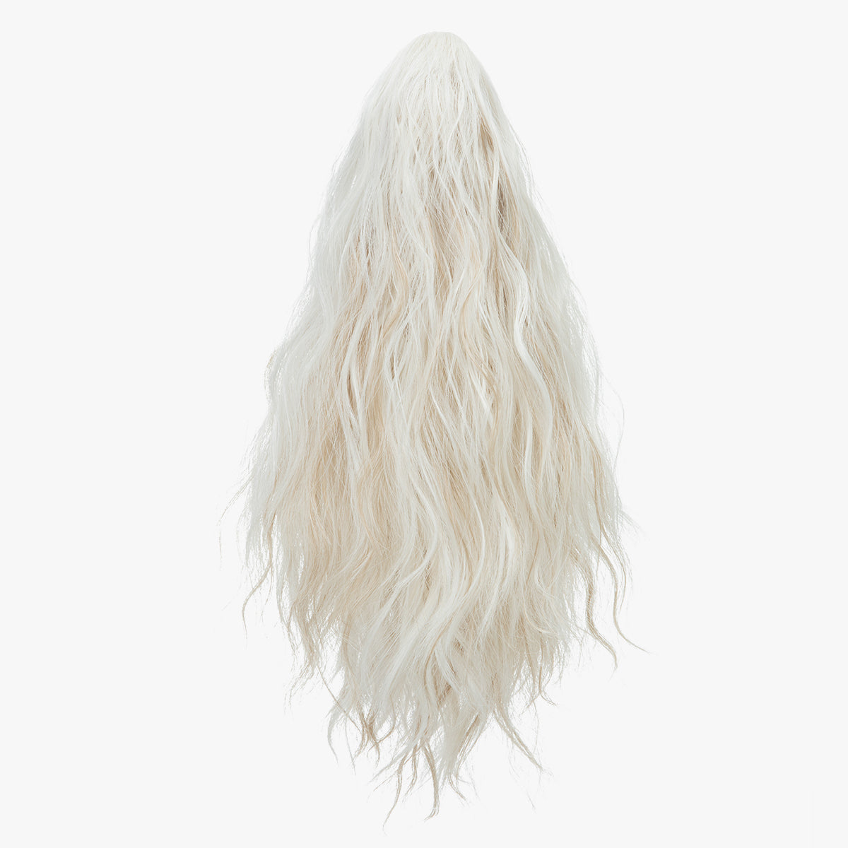 Claw Clip Short Ponytail Extension Wavy Ponytail Cold Blonde
