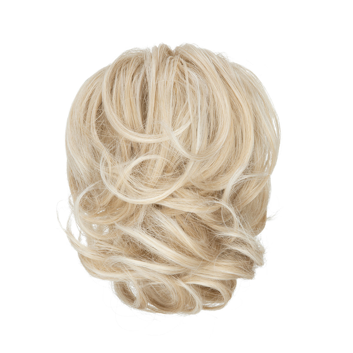 Messy Wavy Short Ponytail Cream Blonde