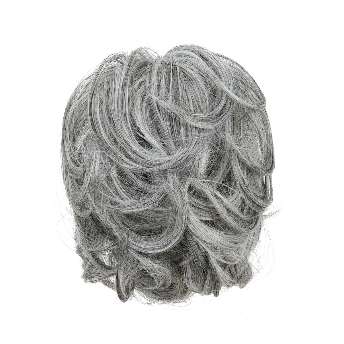 Messy Wavy Short Ponytail Dark Grey
