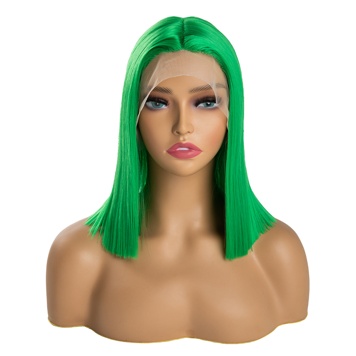 Short Straight Forehead Lace Front Bob Wig