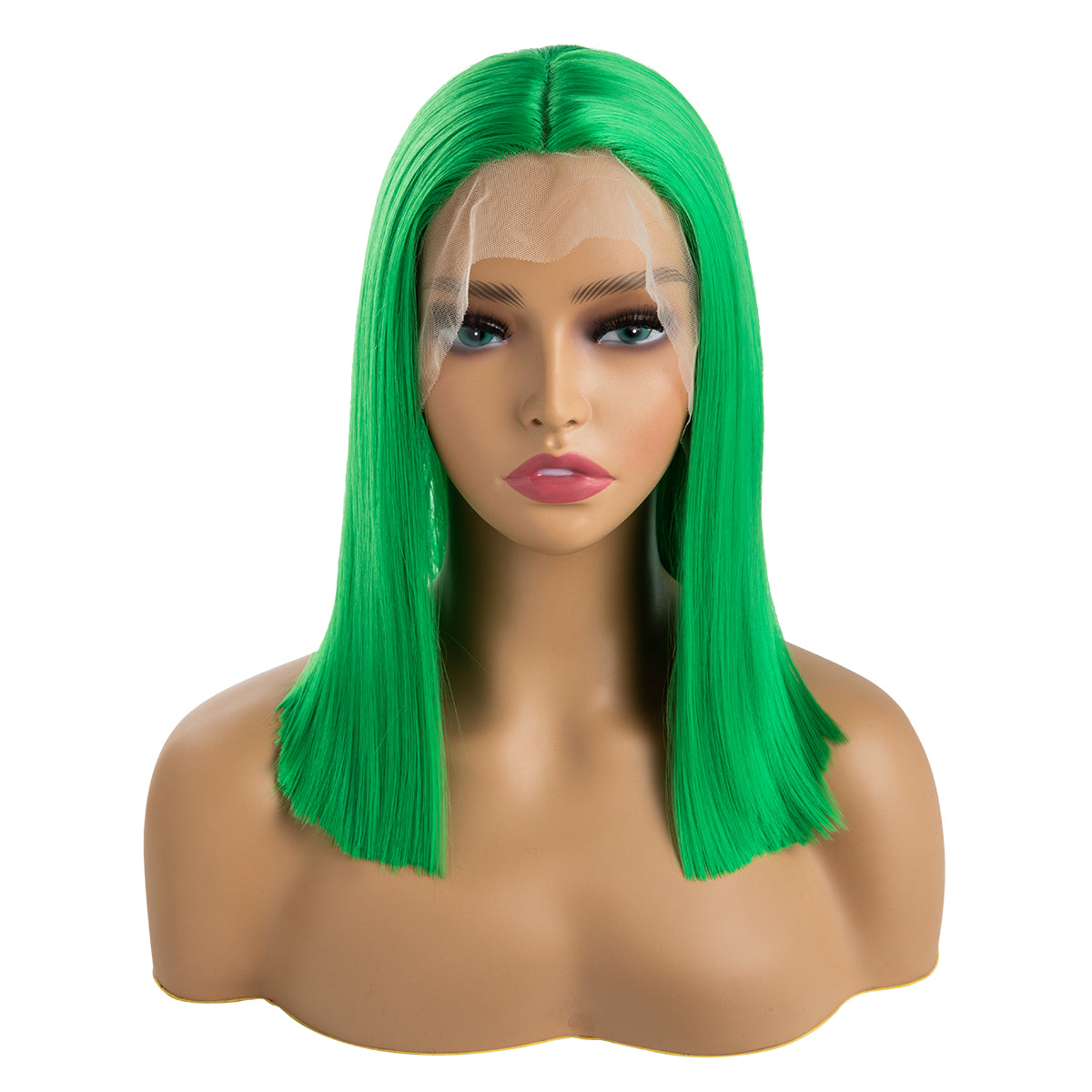 Short Straight Forehead Lace Front Bob Wig