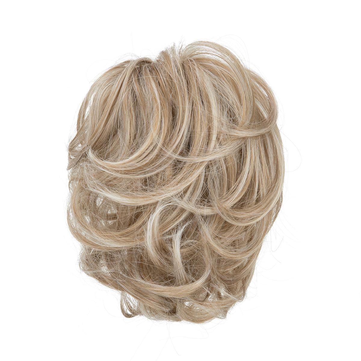 Messy Wavy Short Ponytail Ivory Blonde