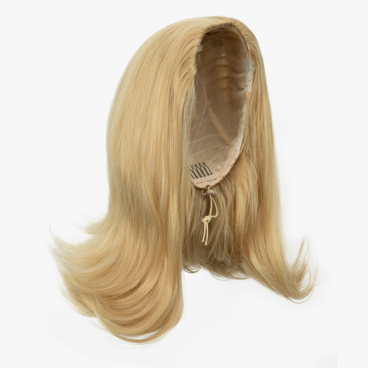 Curly Hair Drawstring Hat Ponytail Half Head Wig