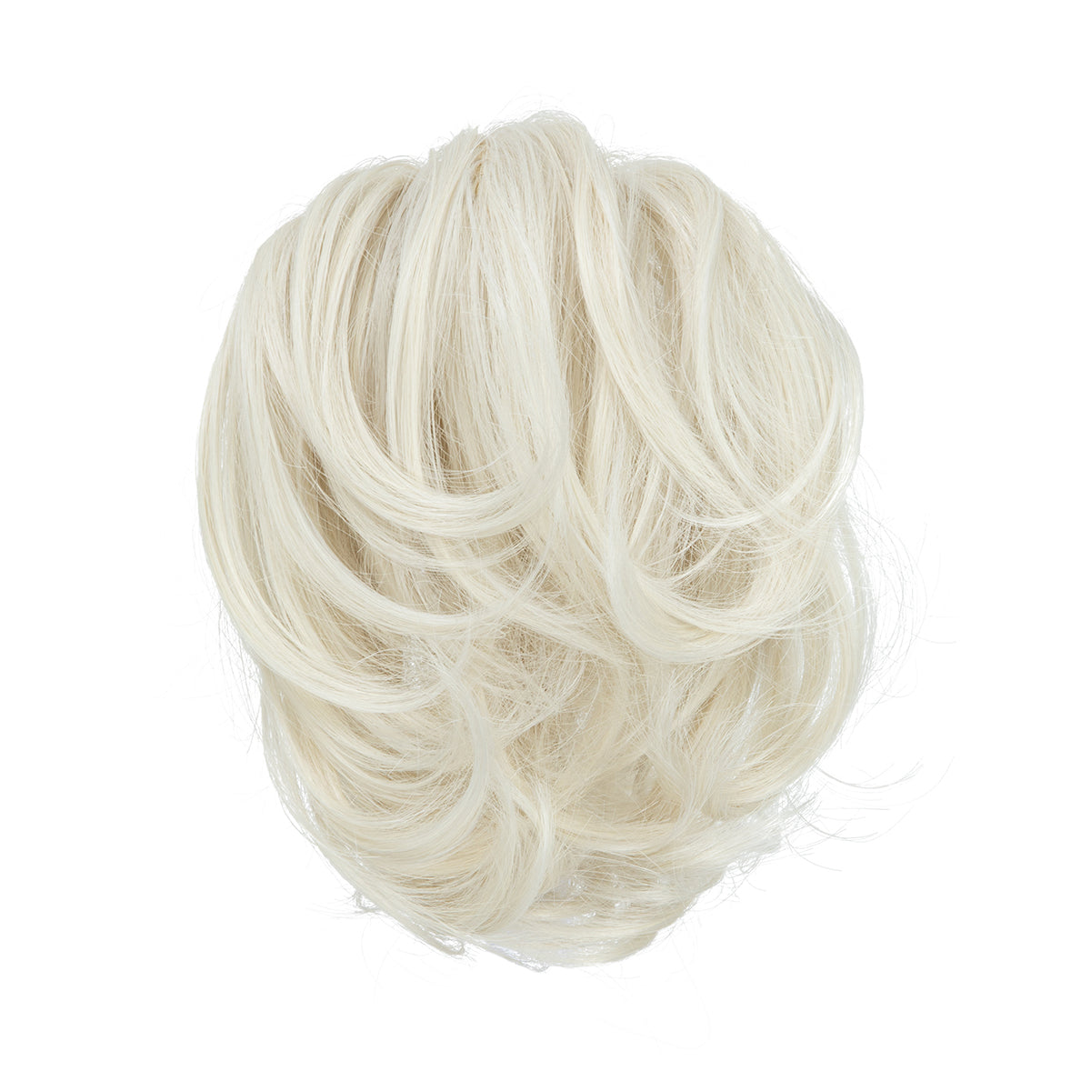 Messy Wavy Short Ponytail Platin Blonde