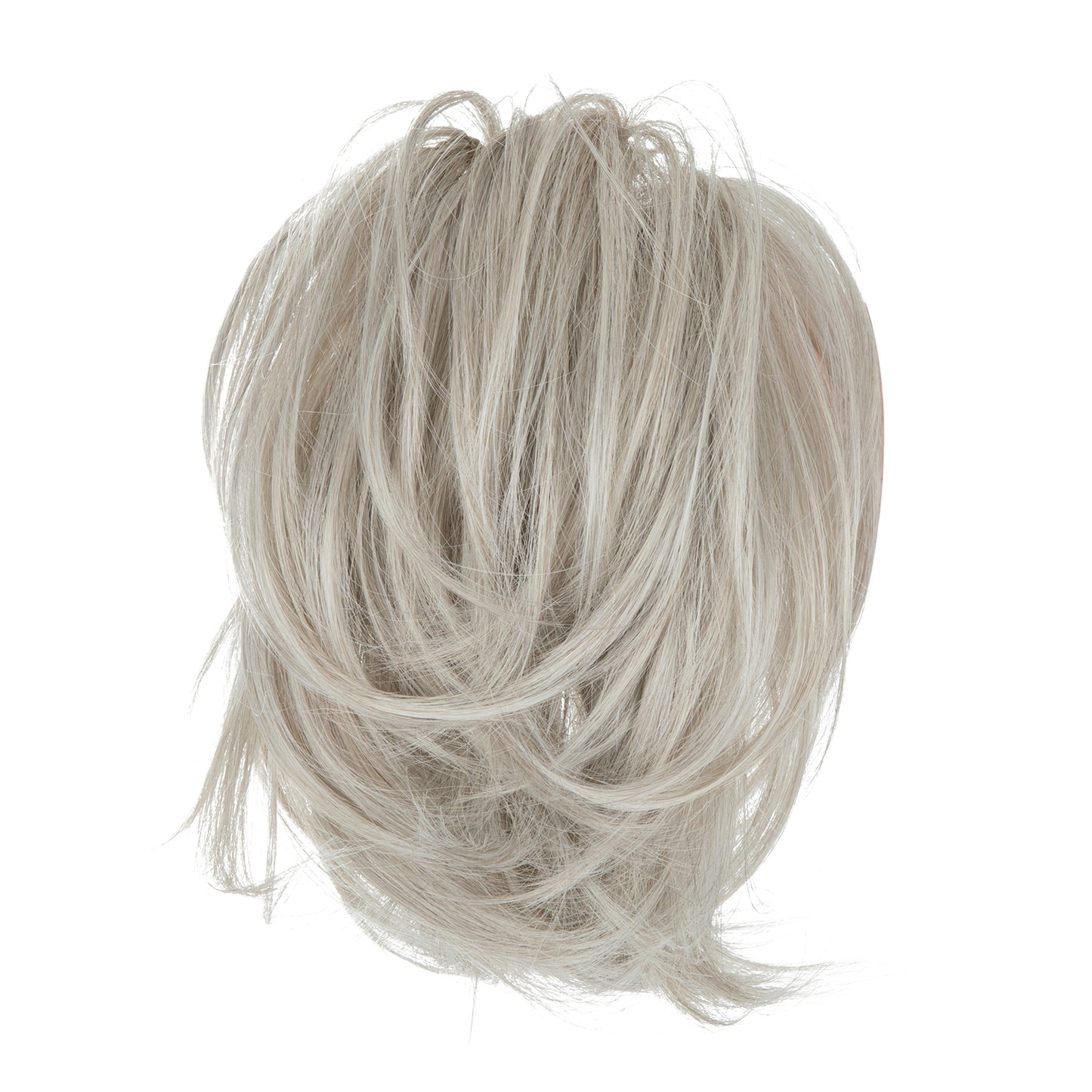 DIY Messy Claw Clip Short Ponytail Wig Silver Grey