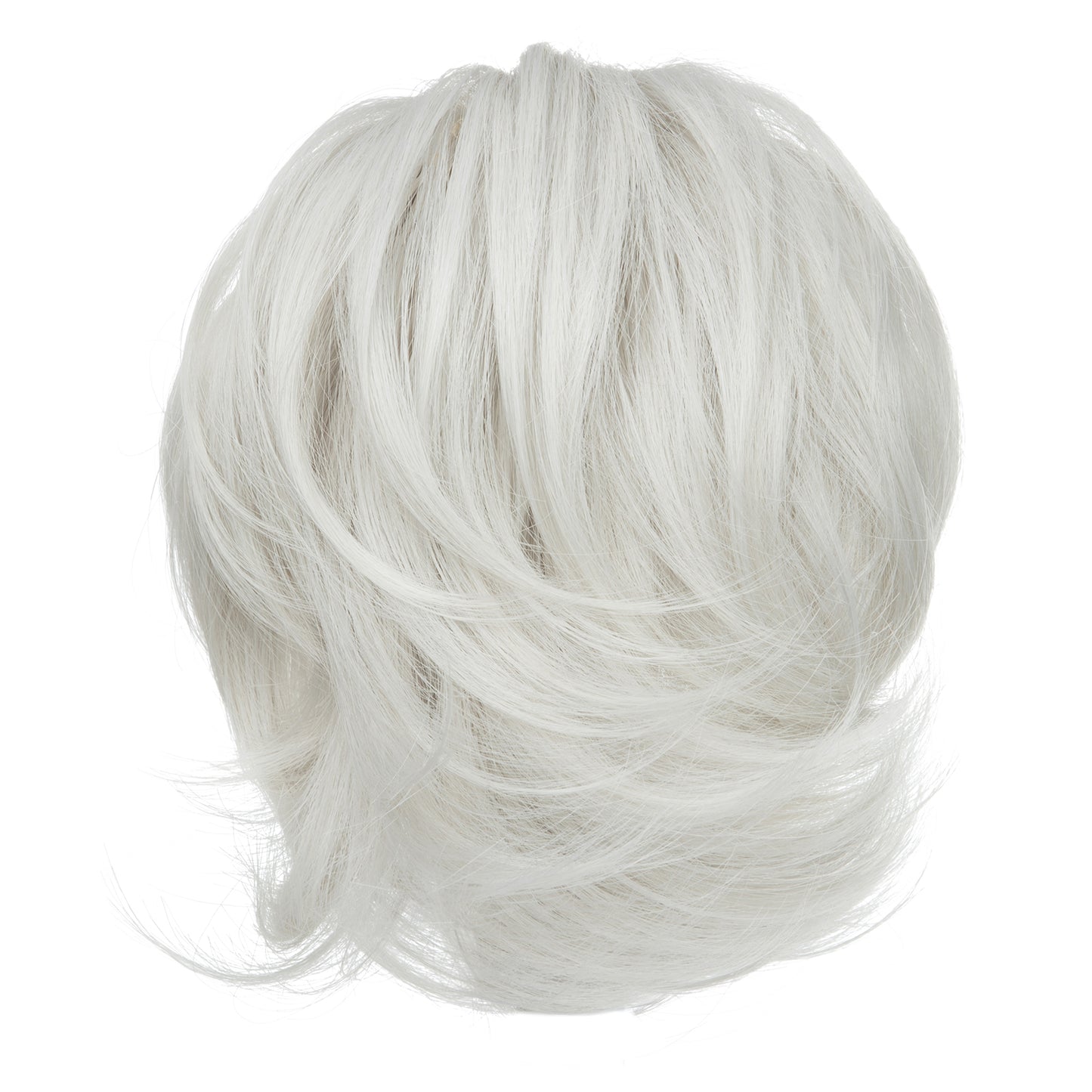 DIY Messy Claw Clip Short Ponytail Wig White