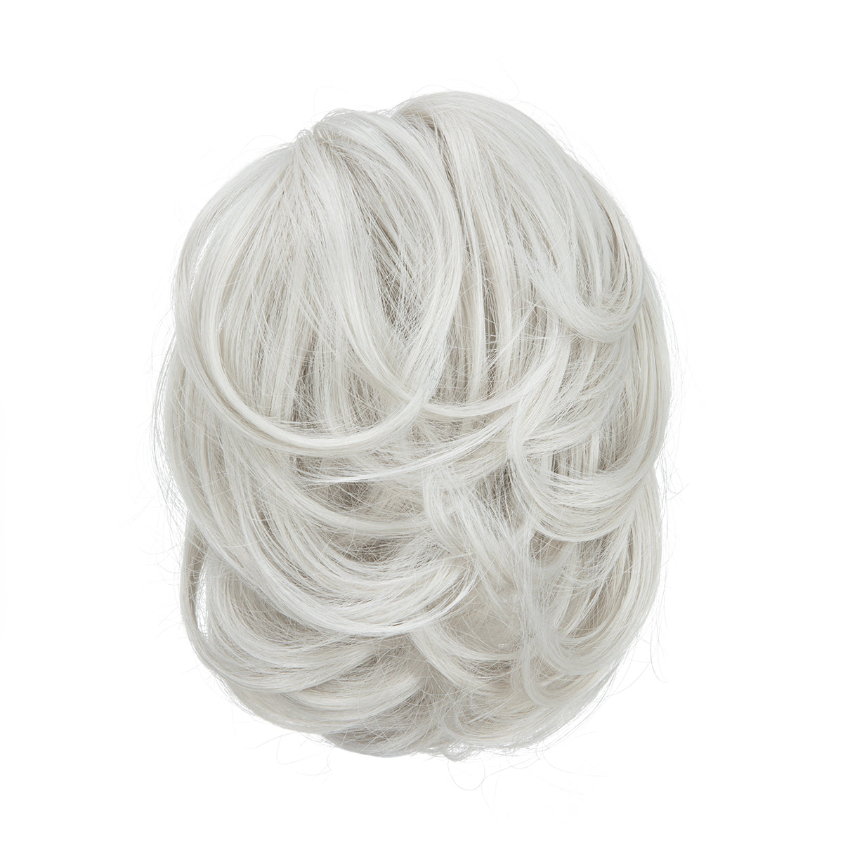 Messy Wavy Short Ponytail White