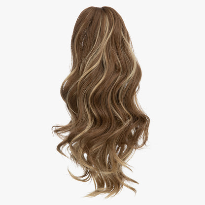 Natural long curly ponytail
