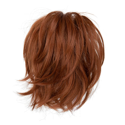 DIY Messy Claw Clip Short Ponytail Wig Copper Red