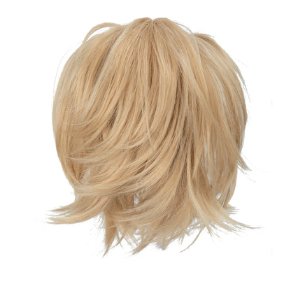 DIY Messy Claw Clip Short Ponytail Wig Buttery Blonde