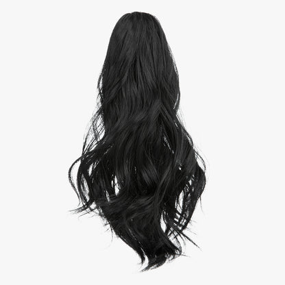 Natural long curly ponytail Jet Black