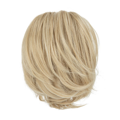DIY Messy Claw Clip Short Ponytail Wig Ash Blonde