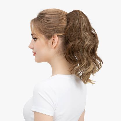 Natural long curly ponytail