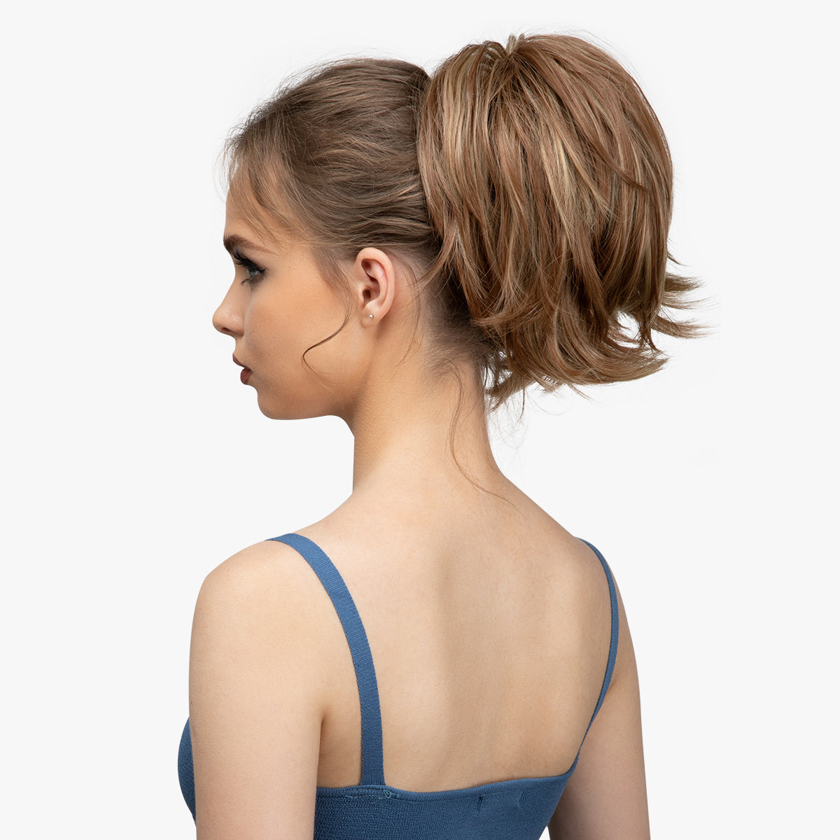 DIY Messy Claw Clip Short Ponytail Wig