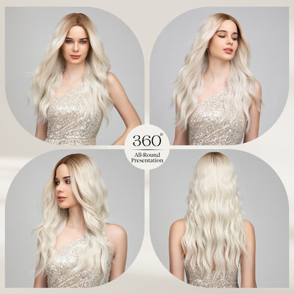 MONO Wig Kanekalon Futura Wavy Hair Fiber Lace Front Wig Glueless Pre-cut Lace Wig