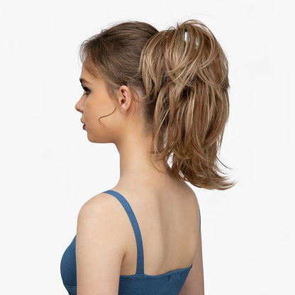 DIY Messy Claw Clip Short Ponytail Wig