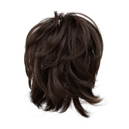 DIY Messy Claw Clip Short Ponytail Wig Dark Brown