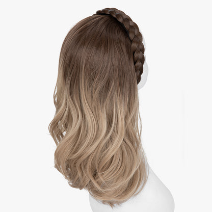 Golonee Half Wig with Headband Brown to Ash Blonde
