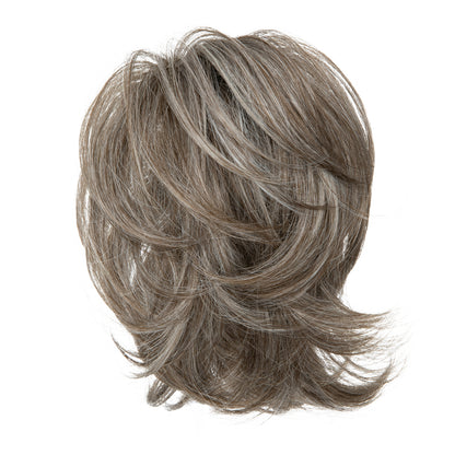 DIY Messy Claw Clip Short Ponytail Wig Ash Grey